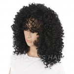 Synthetic Wig Women Hairstyle Afro Wigs for Black Women Long Kinky Curly Synthetic Black Wig Natural Cheap Hair Wig