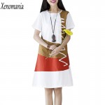 T Shirt Dress Robe Femme Boho Dress Plus Size Dresses Brazil 2017 Summer Vestidos Ukraine Patchwork Linen Vintage Ethnic Clothes