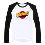 T Shirt Men & Women Funny T-Shirts shock lightning bazinga T-Shirt Male long Sleeve The Big Bang Theory TBBT  men shirt