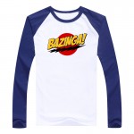 T Shirt Men & Women Funny T-Shirts shock lightning bazinga T-Shirt Male long Sleeve The Big Bang Theory TBBT  men shirt