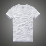 T shirt 100% cotton solid V-Neck short sleeve