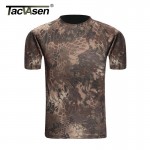 TACVASEN Summer Style Men Quick Dry Breathable Military Camouflage T shirt Top Tee Men Multi Army Combat Tactical T Shirts 