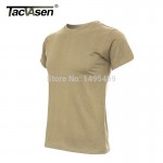 TACVASEN Summer Tactical T-shirts US Army Physical T-shirt military short-sleeve T-shirt 100% cotton wear TD-018