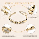 TOUCHEART Braided Gold color Leaf Bracelets & Bangles With Stones Luxury Crystal Bracelets For Women Wedding Jewelry Sbr140296