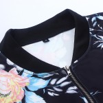 TQNFS Fashion Autumn Basic Bomber Jacket women Floral Slim Casual Business Jacket Women Coat Top Outwear Camperas Mujer Abrigo 