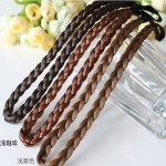 TS 3pcs Fashion Women Girl Synthetic Hair Plaited Plait Elastic Headband Hairband Braided Band Hair accessories Bohemian Style