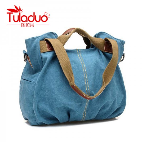 TULADUO 2017 High Quality Canvas Women Shoulder Bags Large Ladies Messenger Bags Designer Brand Vintage Women's Crossbody Bags