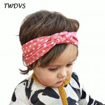 TWDVS  Kids Printing Knot Hair Band Newborn Elastic Cotton Headband Ring Hair Accessories Kids Headwear W146