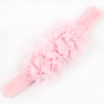 TWDVS Kids Chiffon 3 Flower Hair band Elastic hair Accessories Ring Headband Hids Flower Hair Accessories W001