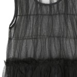 [TWOTWINSTYLE] Original 2017 New Personalized Ball Gown Mesh Fabric Women Tank Dress Loose One Size Black White Colors