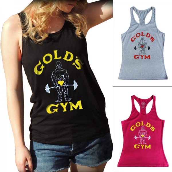 Tank Top Women Golds Vest Fitness Singlets Bodybuilding Stringer Clothing Sexy Crop Tops Female Shirt Undershirt Clothes