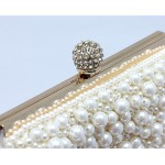 TenTop-A Free Shipping 2017 New Fashion Women's Sequin Both Side Pearl Beaded Handbag Clutch Purse Handmade Wedding Evening Bags