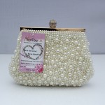 TenTop-A Free Shipping 2017 New Fashion Women's Sequin Both Side Pearl Beaded Handbag Clutch Purse Handmade Wedding Evening Bags