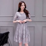 Tengo Fashion Brand Women Lace Dress Spring Sexy Crochet Dress Women Casual Beach Bottoming Dress Female Summer Openwork Dress