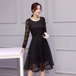 Tengo Fashion Brand Women Lace Dress Spring Sexy Crochet Dress Women Casual Beach Bottoming Dress Female Summer Openwork Dress