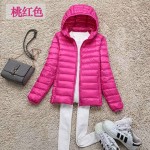 Teogo Quality Brand Spring Autumn Women Ultra Light Down 90% White Duck Down Jacket Coat ladies' Hooded Down Parkas 18 colors