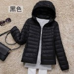 Teogo Quality Brand Spring Autumn Women Ultra Light Down 90% White Duck Down Jacket Coat ladies' Hooded Down Parkas 18 colors