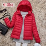 Teogo Quality Brand Spring Autumn Women Ultra Light Down 90% White Duck Down Jacket Coat ladies' Hooded Down Parkas 18 colors