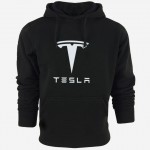 Tesla Men Hooded Hoodie Fleece Jacket Coat  Suit Casual Fashion Men's Clothing