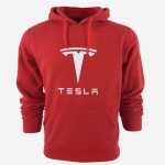 Tesla Men Hooded Hoodie Fleece Jacket Coat  Suit Casual Fashion Men's Clothing