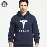 Tesla Men Hooded Hoodie Fleece Jacket Coat  Suit Casual Fashion Men's Clothing