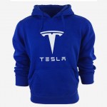 Tesla Men Hooded Hoodie Fleece Jacket Coat  Suit Casual Fashion Men's Clothing