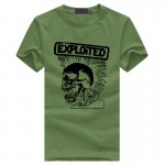 The Exploited print men's fashion t-shirts Cute punk Skull Graphics brand tee shirt Hip Hop Casual Fitness homme Swag clothing