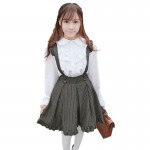 The Original Japanese School Uniform Gothic Lolita Gold Stripes Flying Sleeve Soft Sister Waist Body Dress With Shoulder Straps