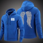 The Walking Dead Hoodie Zombie Daryl Dixon Wings Fleece Cotton Men Hoodies Zipper Jacket Men's Sweatshirts Sportswear