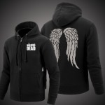 The Walking Dead Hoodie Zombie Daryl Dixon Wings Fleece Cotton Men Hoodies Zipper Jacket Men's Sweatshirts Sportswear