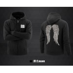 The Walking Dead Hoodie Zombie Daryl Dixon Wings Fleece Cotton Men Hoodies Zipper Jacket Men's Sweatshirts Sportswear