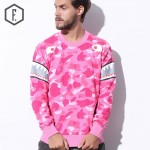 Tide Brand Men Streetwear Sweatshirts 2016 Autumn Casual High Street Sharks Sleeve Camo Print Male Cotton Pullover Hip Hop Punk