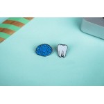 Timlee X015 Cartoon Cute Brain Heart Eye Tooth Metal Brooch Pins Button Pins Girl Gift Wholesale