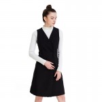 Timmiury New Women Vest Spring 2017 Black/Khaki V-neck Single Button Long Veste Femme Chalecos Mujer Colete Sleeveless jackets