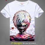 Tokyo Ghoul digital printed hot anime Tokyo Ghoul t shirt clothes Ken Kaneki short-sleeve Tokyo Ghoul T-shirt men tshirt