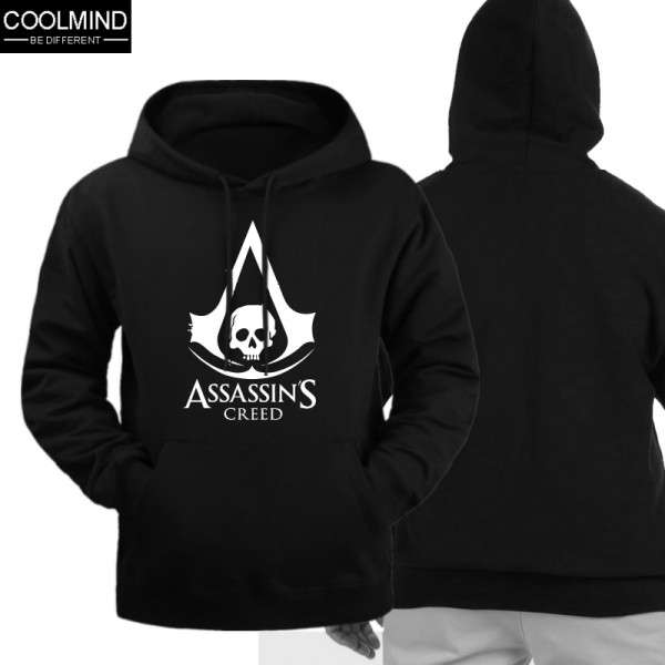 Top Quality Cotton blend assassins creed men Hoodies with hat casual cool fashion pullover sweatshirt for spring and autumn B01