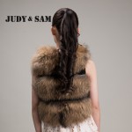 Top Quality Natural Real Raccoon Fur Vest Women Fur Sleeveless Waistcoat Vintage Sleeveless Womens Clothing Brand New Fashion