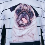 Top Quality Pug Gog Stripe With White 3D Printed Sweatshirt Men/Women 0-Neck Long Sleeves Casual Couple Hoody Sportwear Tops