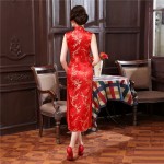 Top Selling Traditional Chinese Style Dress Women's Long Cheongsam Elegant Slim Qipao Clothing Size S M L XL XXL XXXL J3038