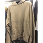 Top Version Kanye West Side Slits Oversized Hoodies Heavy Terry Drop Shoulder Kpop Pullovers Free Shipping