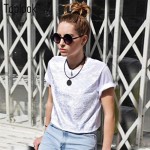 Toplook Crop Top Spring Summer Velvet Back Split Sexy 2017 Vintage Ladies Short Sleeve T Shirt Women Gray Black T-Shirt Tops