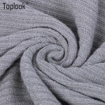 Toplook Sexy One Off Shoulder Sweater Dress Gray Slim Bodycon Autumn Winter Evening Party Knitted Women Elegant Jumper Dress