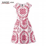 Totem Dress Paint Stroke White Women Summer Dresses Kaige.Nina Brand Plus Size Women Clothing Sexy Dresses 9020