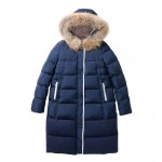 Toyouth 2017 Winter New Duck Down Coats Female Long Warm Fur Neck Hoodies Overcoats Loose Casual Outwear