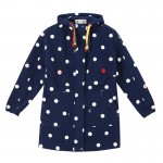 Toyouth New Arrival Women Casual Cotton Trench Coat Autumn Dot Printed Pockets Zipper Hooded Collar Trench Coat