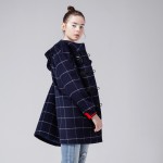 Toyouth New Long Woolen Jacket Horn Buckle British Hoodies Coats Streetwear Style