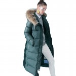 Toyouth New Winter Fashion Duck Down Coats Women Long Coats Hoodies Down Parkas Jacket Coat