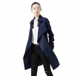 Toyouth Trench Coat 2017 Spring Women Coats Turn-Down Collar British Style Medium Long Outwears Coat