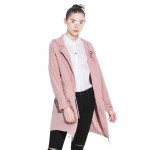 Toyouth Trench Coat 2017 Spring Women Hooded Coats Loose Casual Draw String Long Zipper Overcoats