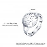 Tree of Life Classic Accessories 925 Sterling Silver Rings For Women New  (JewelOra RI102308)